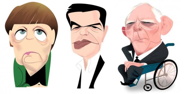 Merkel, Tsipras y Shauble